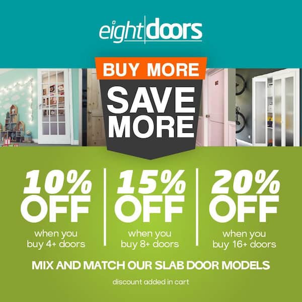 eightdoors 36 in. x 96 in. x 1-3/8 in. Frosted Glass 4-Lite eightdoors 36 in. x 96 in. x 1-3/8 in. Frosted Glass 4-Lite