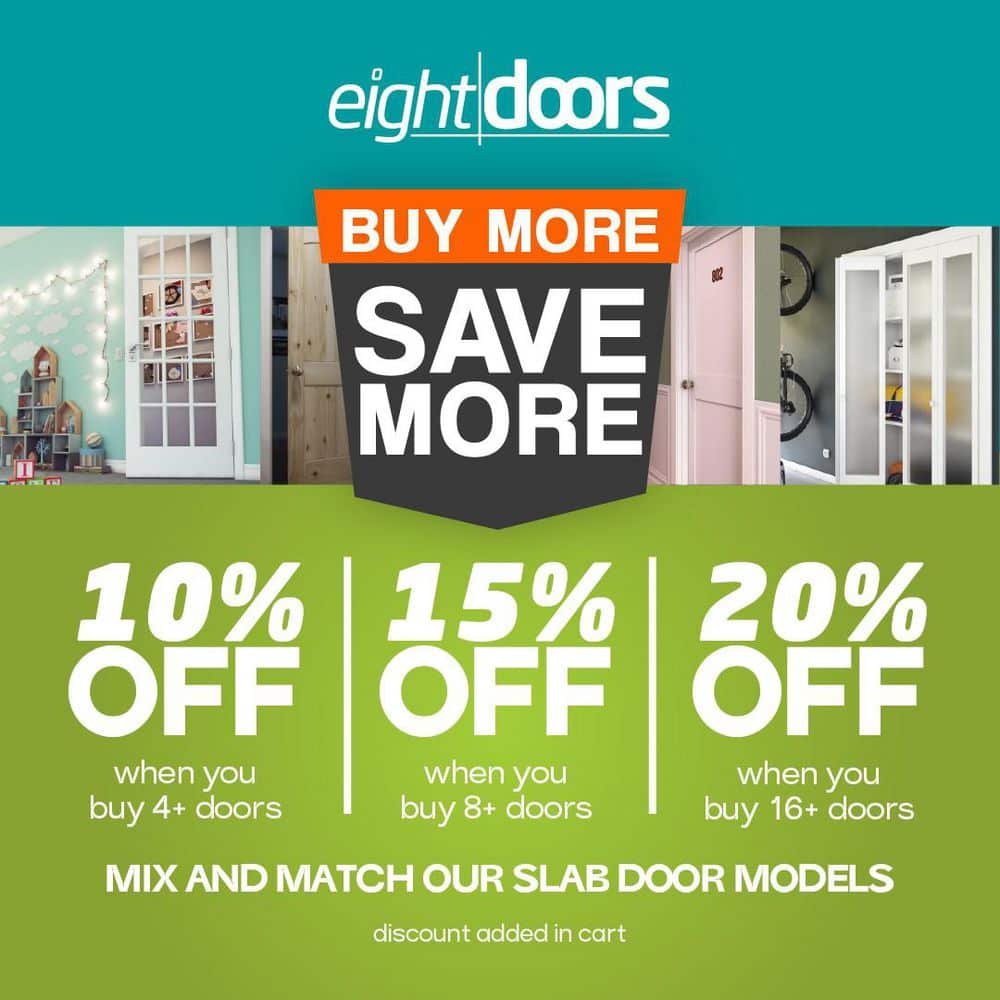 32" x 80" White Solid Pine French Door with Clear Glass