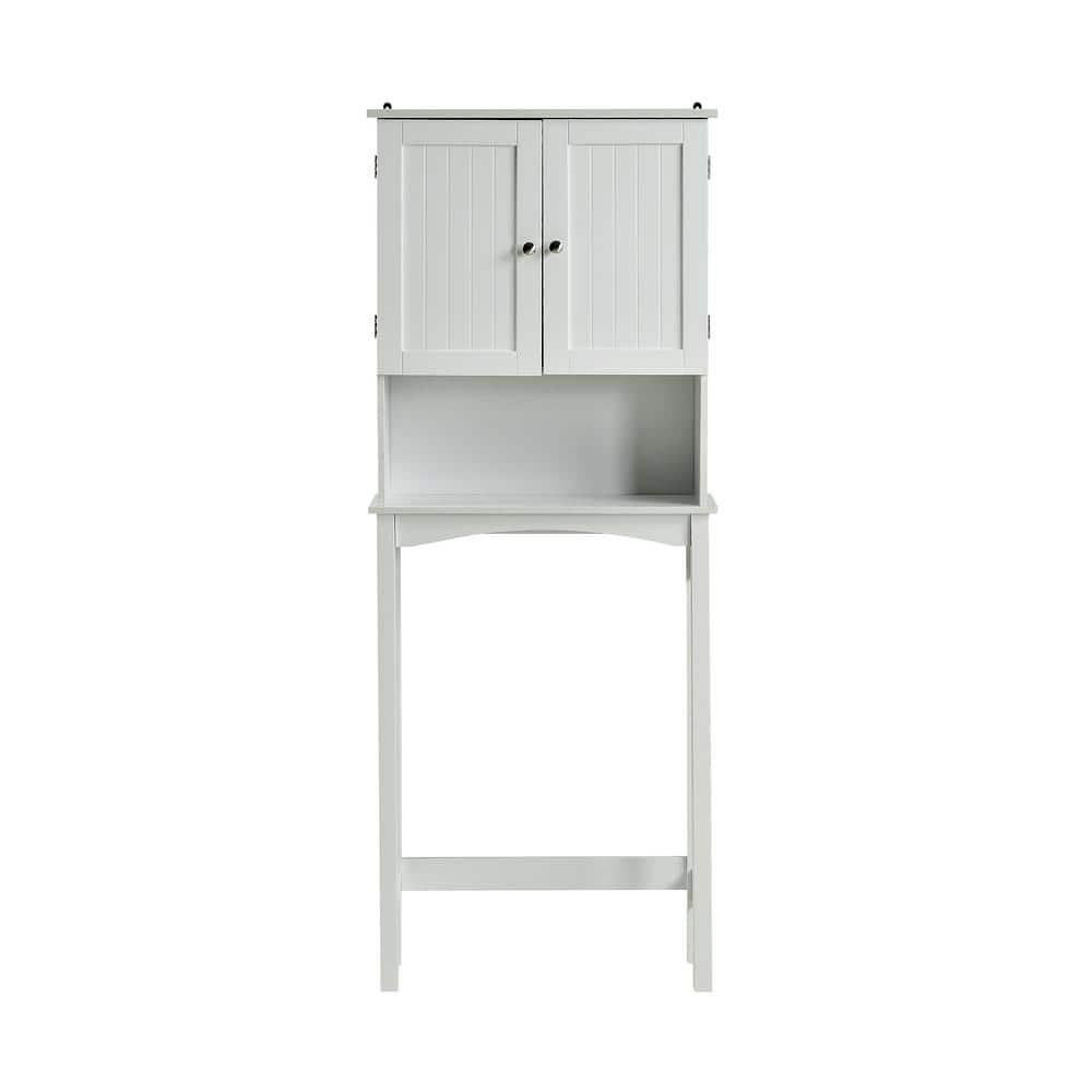 23 6 In W X 62 H 8 9 D White Over The Toilet Storage Cabinet Cuu194550aak