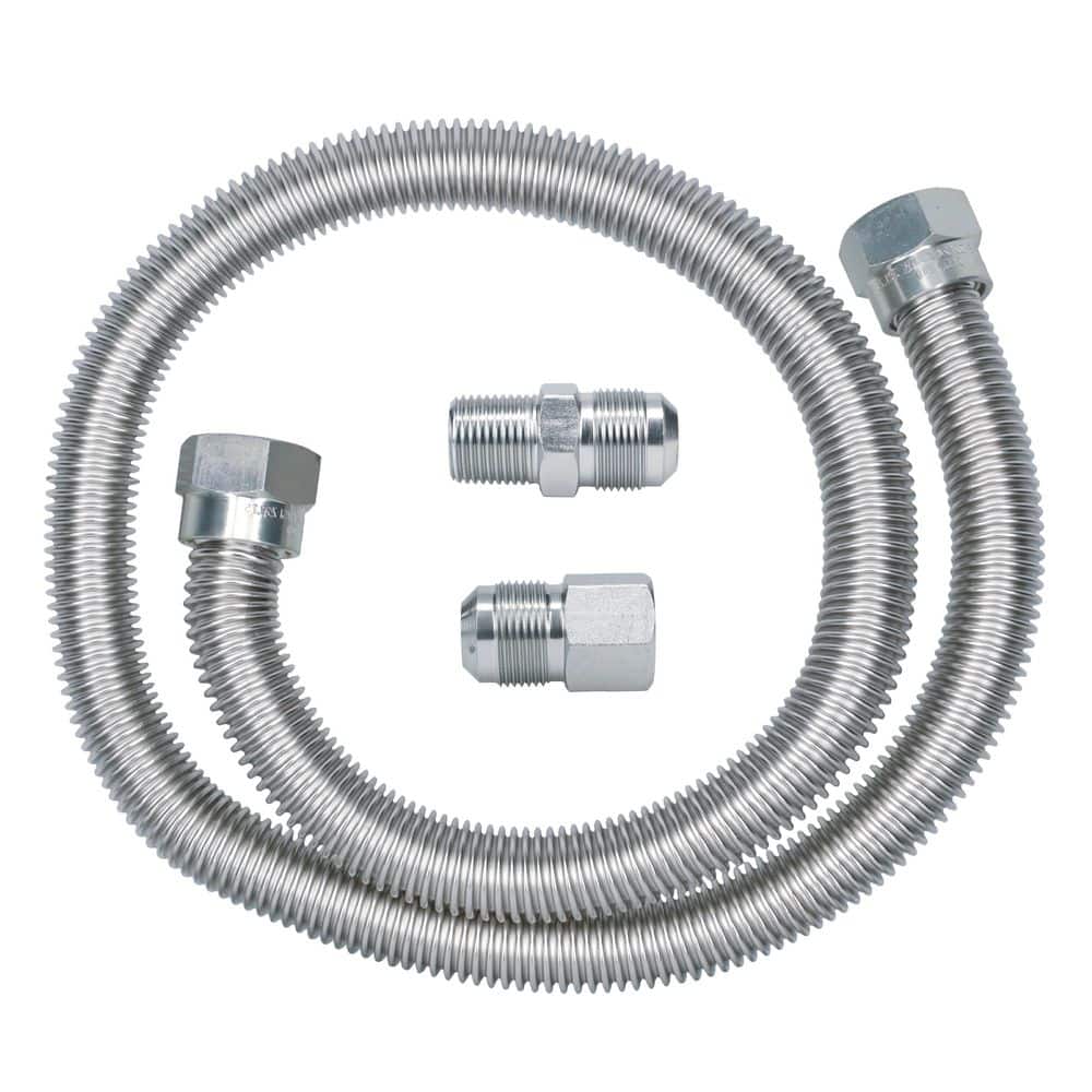 5/8 in. OD x 1/2 in. MIP x 1/2 in. FIP x 36 in. Stainless Steel Standard Gas Connector (125,000 BTU) price history on PriceWatchPro