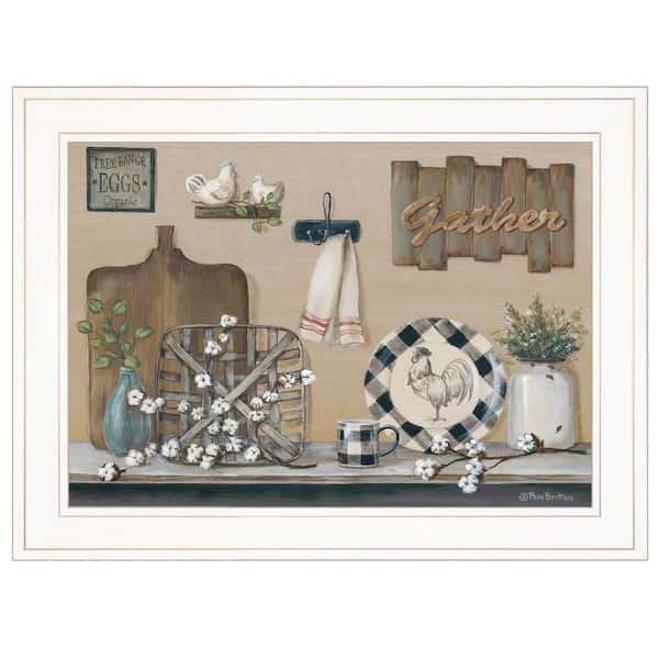 HomeRoots Charlie Farmhouse Kitchen 1-Piece Framed Wall Art 15 in. x 19 in.