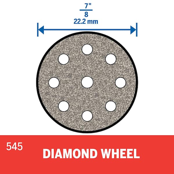 7/8 in. Rotary Tool Diamond Wheel for Marble, Concrete, Brick, Porcelain, Ceramics and Epoxies