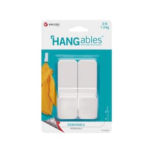 Velcro Brand HANGables Removable Wall Fasteners | Strong Adhesive Hold, Up to 7.5 kg / 16½ lb (Per Set of 4) | Easy-to-Remove from Wall, Firm Hold