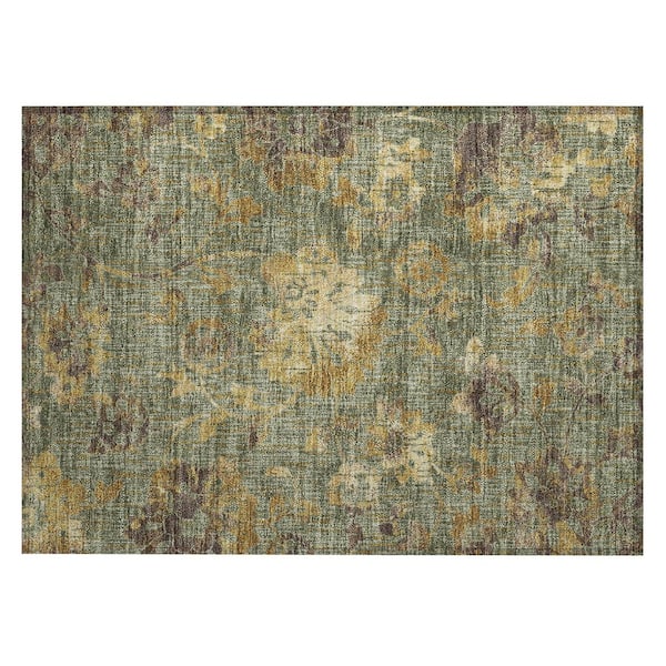 Chantille Machine Washable Indoor/Outdoor Abstract ACN2616 Olive 2 ft. x 3 ft. Accent Rug
