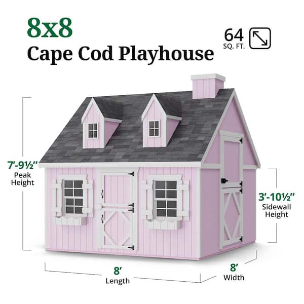 Little Cottage x Cape Cod Outdoor Wood Playhouse