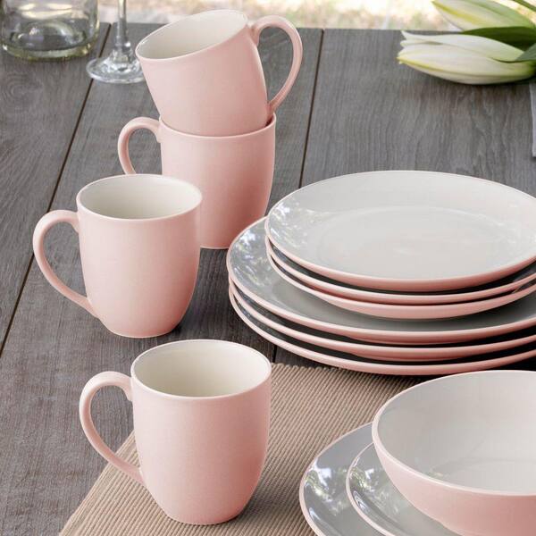 Noritake Colorwave Pink 16-Piece Coupe (Pink) Stoneware Dinnerware