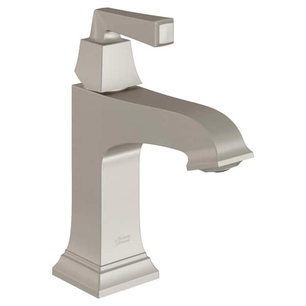 American Standard Town Square S Single Hole Single-Handle Monoblock Bathroom Faucet with Drain and WaterSense 1.2 GPM in Brushed Nickel