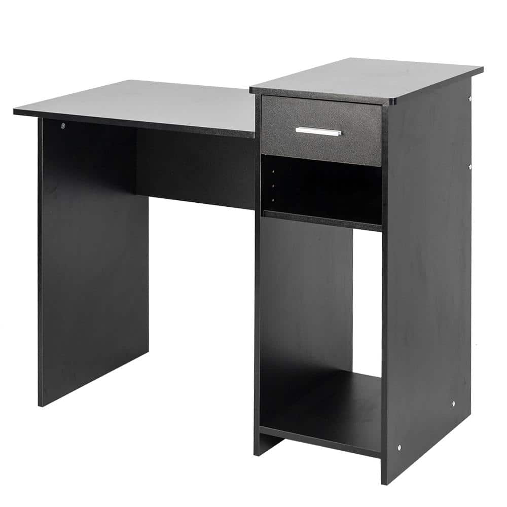 Winado Highquality 41.7 in. Integrated Melamine Board Black Computer