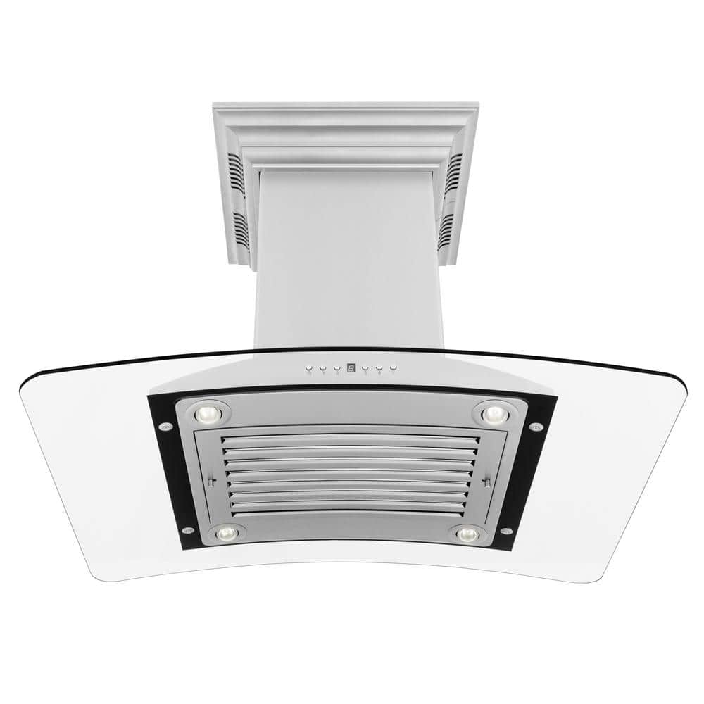 36" Stainless Steel Island Range Hood with Built-in Speakers