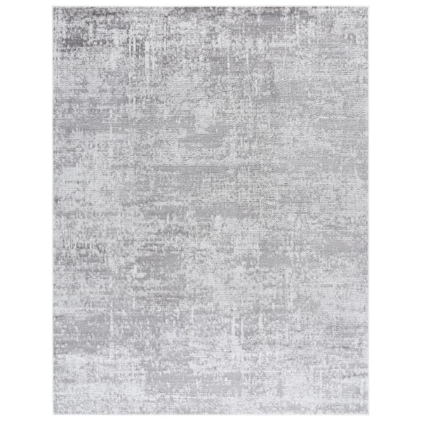 Amelia 11 ft. x 15 ft. Ivory/Stone Gray Abstract Distressed Area Rug
