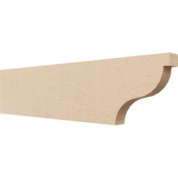 Ekena Millwork 2-in. x 8-in. x 32-in. Garner Woodgrain, Primed Tan Timberthane Polyurethane Rafter Tail Brace