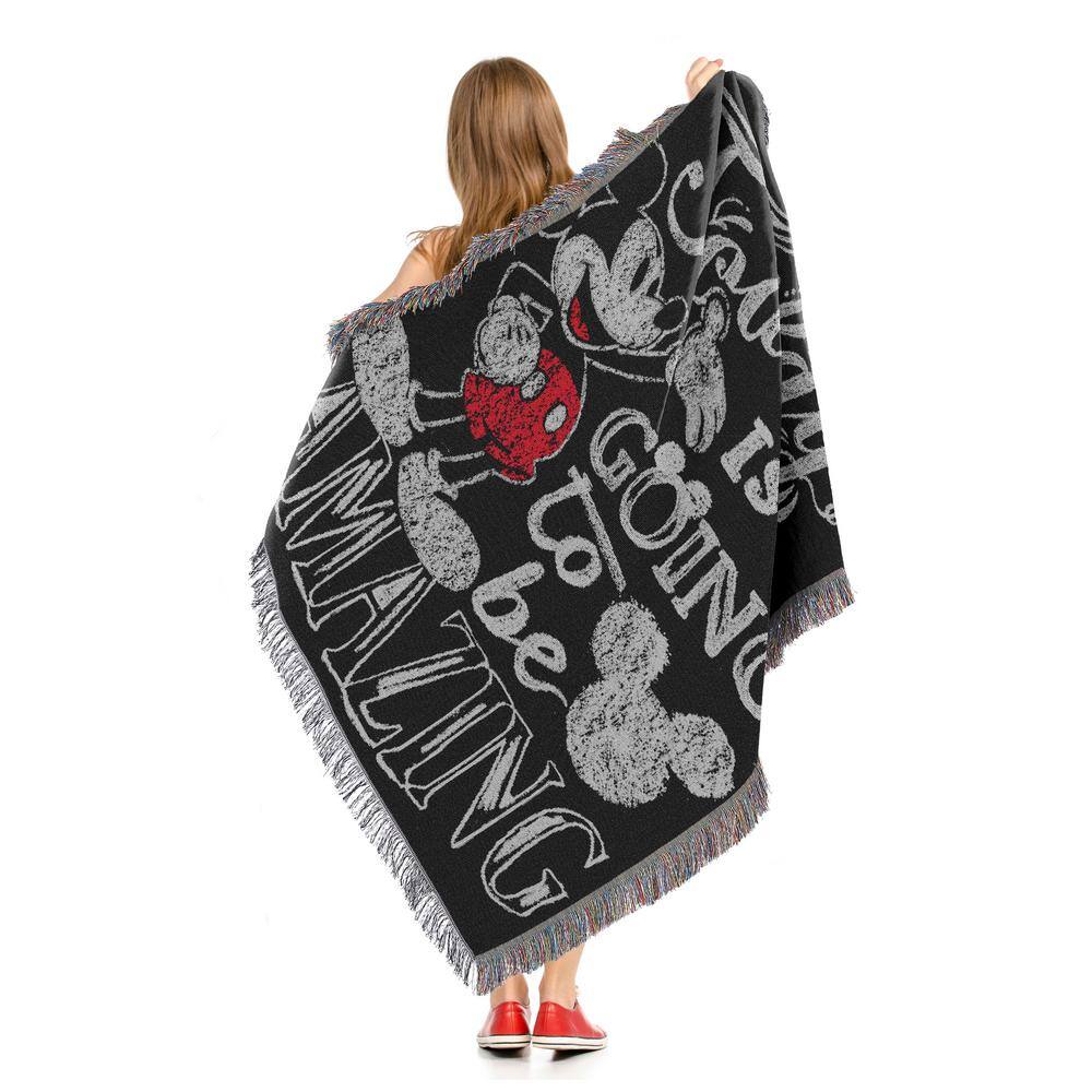 Mickey Mouse 'Amazing Day' 60"x48" Polyester Throw Blanket