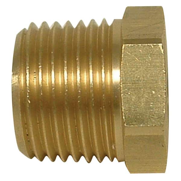 Everbilt 1/2 in. x 1/4 in. Brass MIP x FIP Hex Bushing