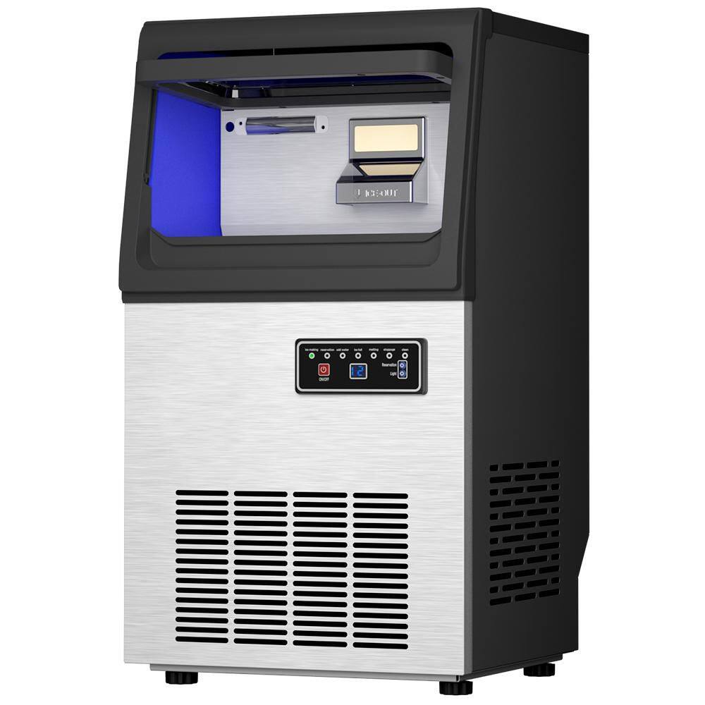 13.5 in. 90 lbs. Freestanding Commercial Nugget Ice Maker Machine in Stainless Steel with 15 lb. Ice Storage Bin price history on PriceWatchPro