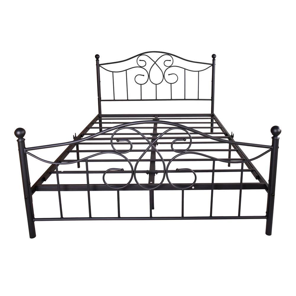 Aingoo Single Bed Frame Solid 3Ft Metal Beds Frame with Large Storage Space For Children or Adults Black 