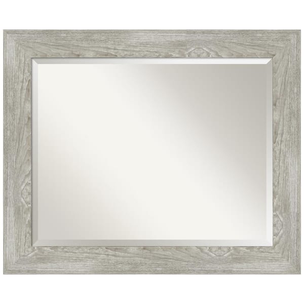 Amanti Art Dove Greywash 34 in. H x 28 in. W Framed Wall Mirror