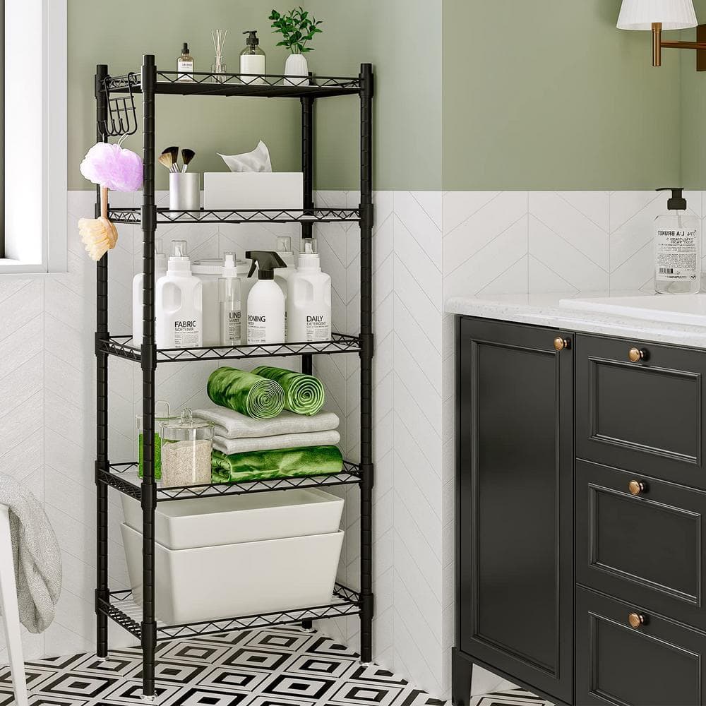 Standard Home Depot Racks PRIMEPLUS 11.81 in. D x 16.54 in. W x 50 in. H Metal Rack Storage ...