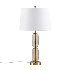 Zirconia 26.5 in. Brown Glam/Luxury Table Lamp