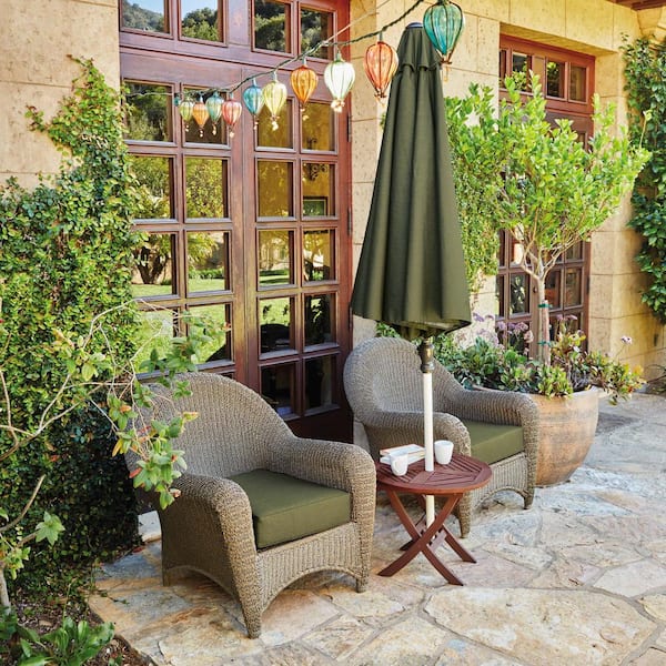 Montlake FadeSafe 20 in. W x 24 in. H Outdoor Dining Chair Cushion with Back in Heather Fern