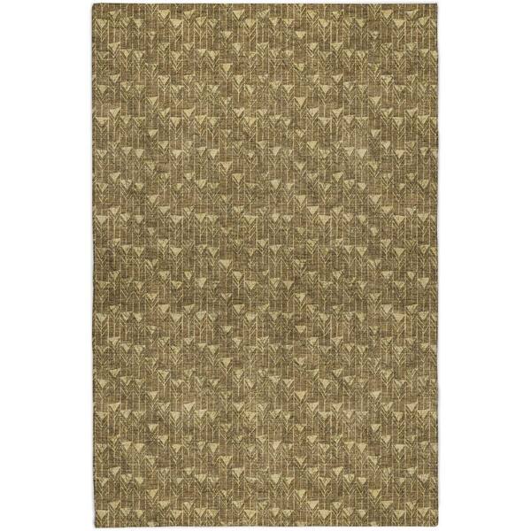Dream Shag Premium Machine Washable Abstract ADS514 Brown 9 ft. x 12 ft. Area Rug