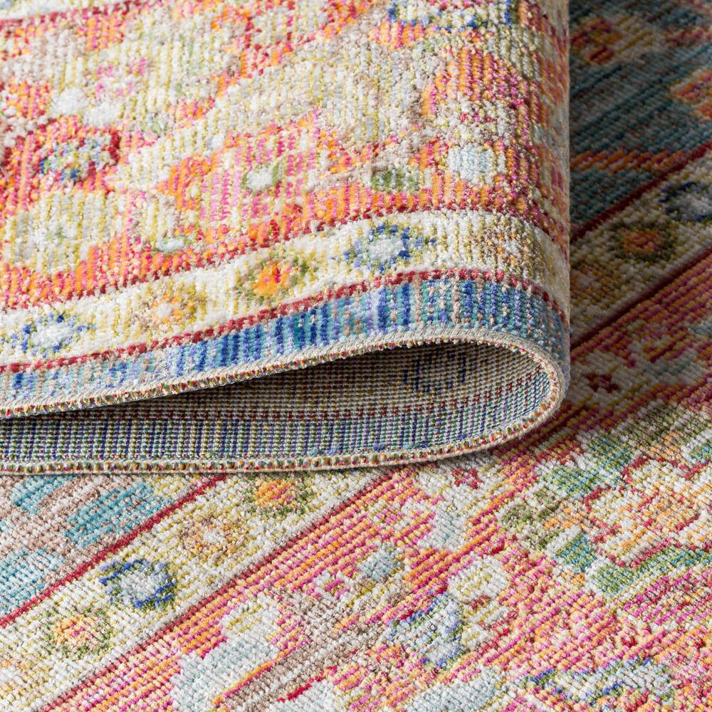 Gray Synthetic Reversible Stain-Resistant Runner Rug 2x8 Feet