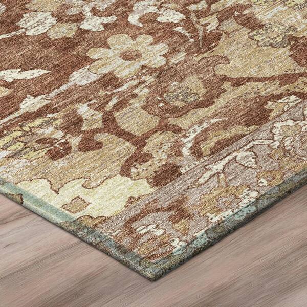 Chantille Machine Washable Indoor/Outdoor Abstract ACN3165 Rust 2 ft. x 7 ft. Runner Rug