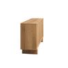 Prepac Finnley 61.5 in. Natural Oak Rectangle Engineered Wood Top Sideboard Cabinet Console TableCabinet with AdjustableShelves OCBG-2520-1