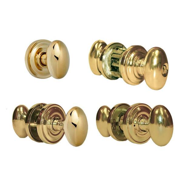 Global Door Controls Sapphire Handley Style 15-Pieces Combo Pack in Polished Brass with 2 Dummy, 2 Entry, 4 Passage, 7 Privacy-DISCONTINUED