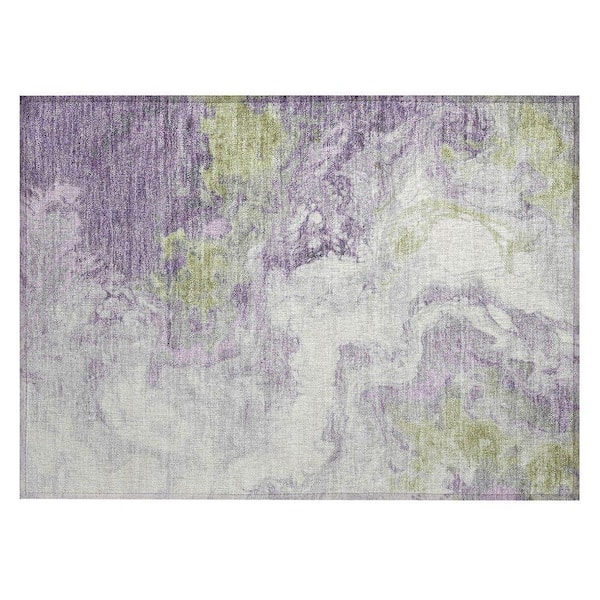 Chantille Machine Washable Indoor/Outdoor Abstract ACN1841 Lavender 2 ft. x 3 ft. Accent Rug