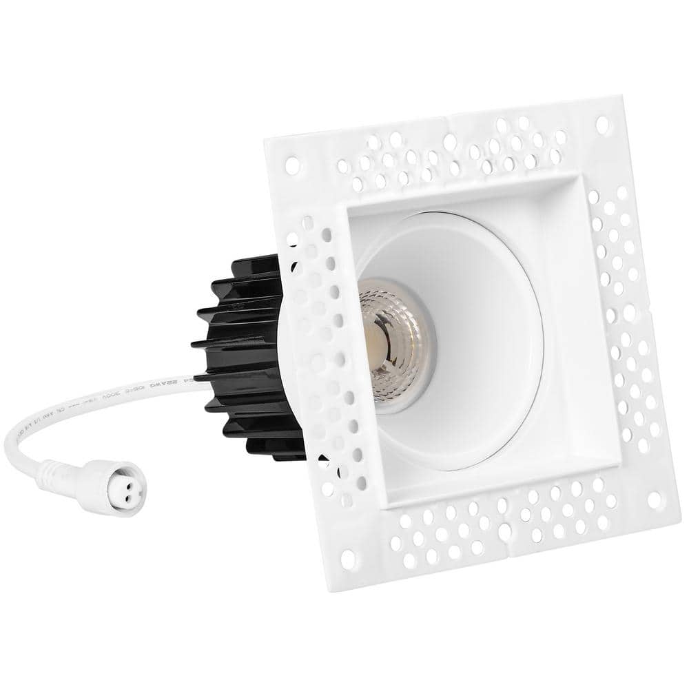 2" White Aluminum Trimless Ultra-Thin Recessed LED Downlight