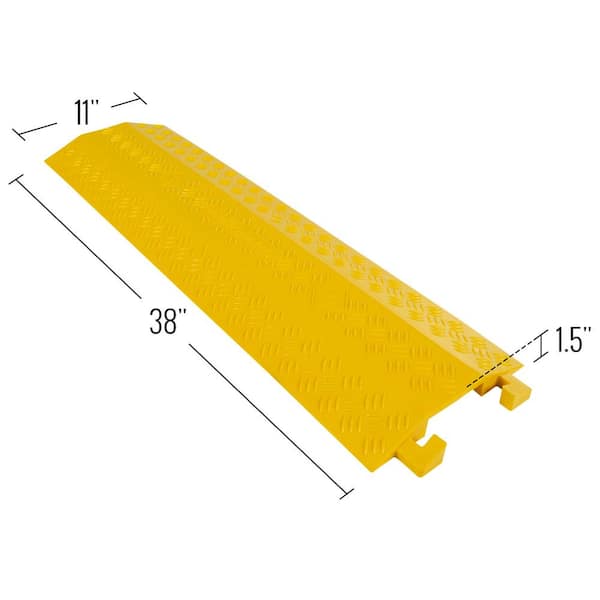 Cable Support for Cable Runway, No Drop, 1-1/2 Shelf, Yellow Zinc
