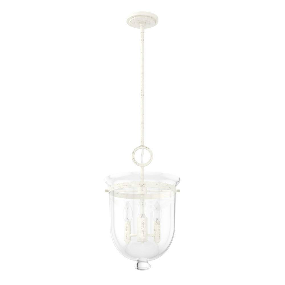 Belltown Transitional 3-Light White Glass Urn Pendant
