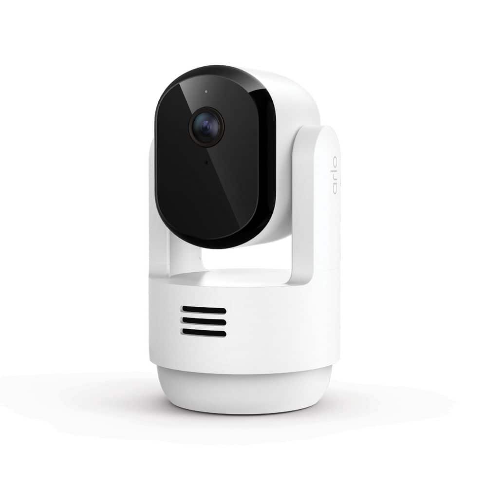 Essential Plug-in Indoor Pan and Tilt Security Camera 2K (3rd Gen) with Dual-Band Wi-Fi,Automatic Motion Tracking, White