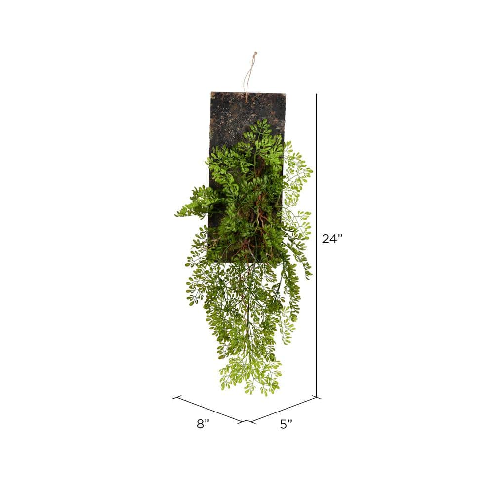 Patriotic 24" Mixed Greenery Topiary with Wooden Base