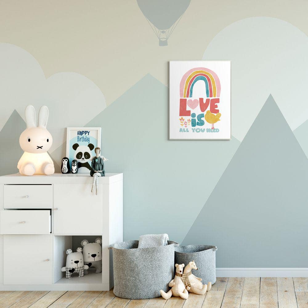 Whimsical Rainbow Love Quote Nursery Wall Plaque