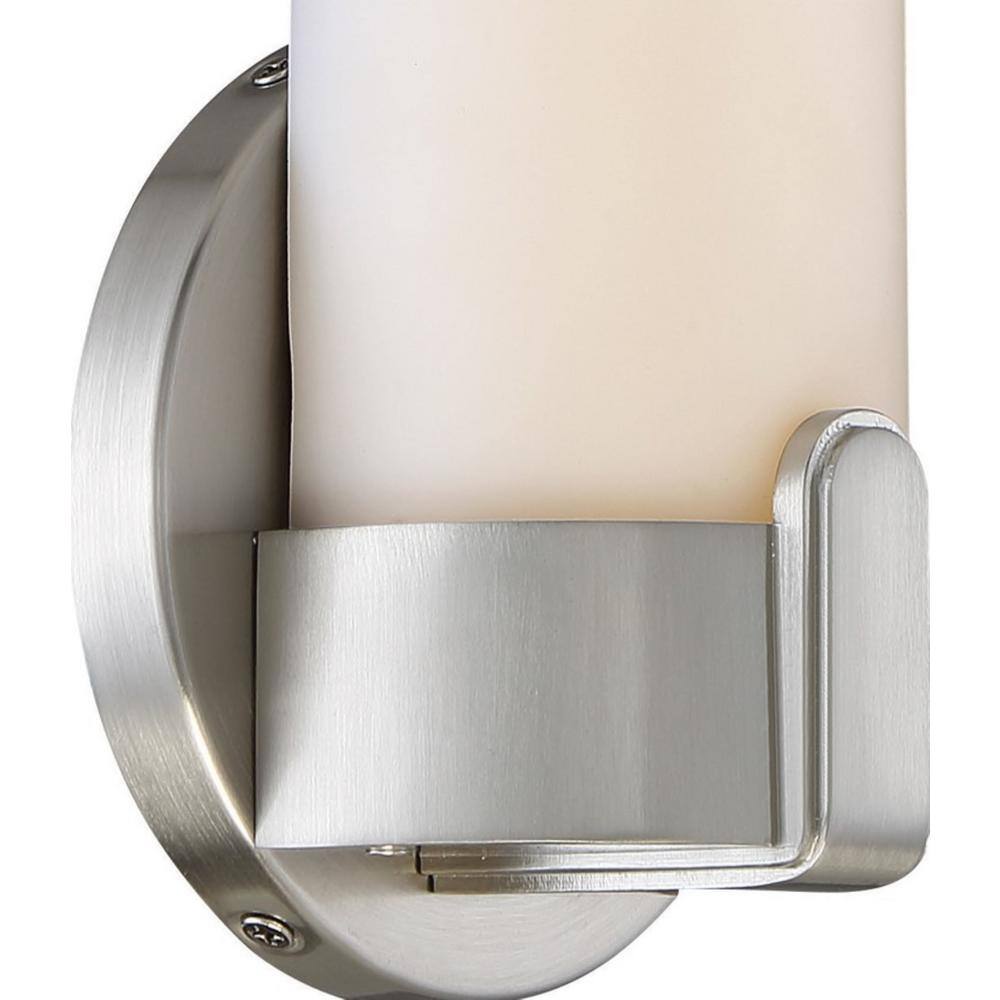 12" Brushed Nickel Cylinder LED Wall Sconce