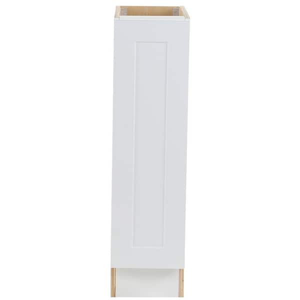 Hampton Bay Cambridge White Shaker Assembled All Plywood Base Cabinet with 1 Soft Close Door ( 9 in. W x 24.5 in. x 34.5 in. H)
