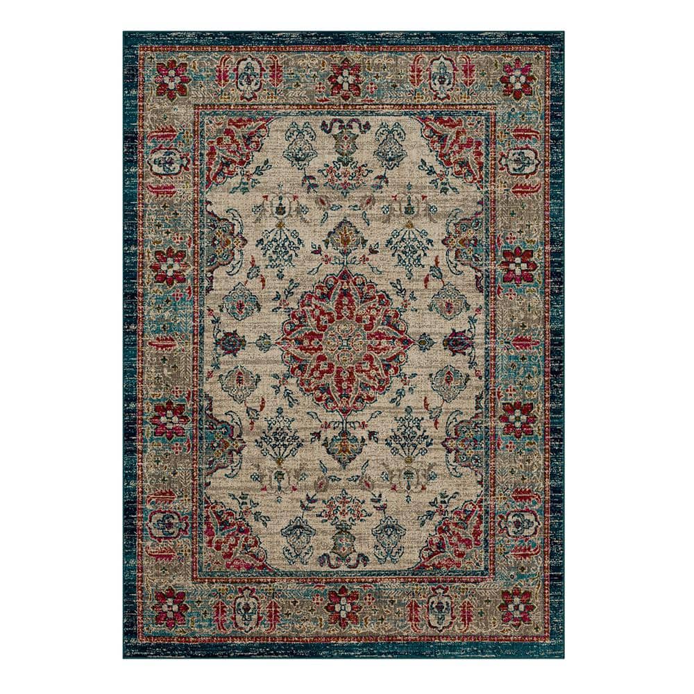Mohawk Home Fitzgerald 5 ft. x 7 ft. Oyster Abstract Area Rug 836108 ...