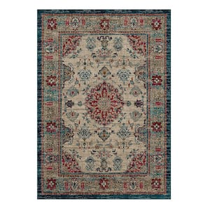 Fitzgerald 5 ft. x 7 ft. Oyster Abstract Area Rug