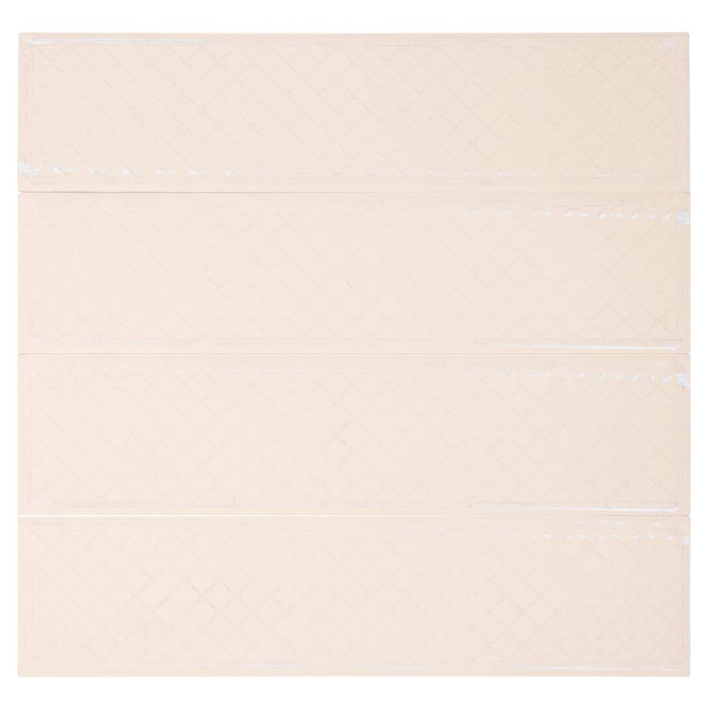 Perfecto Marvelli 4'' x 16'' Gray Ceramic Textured Subway Tile