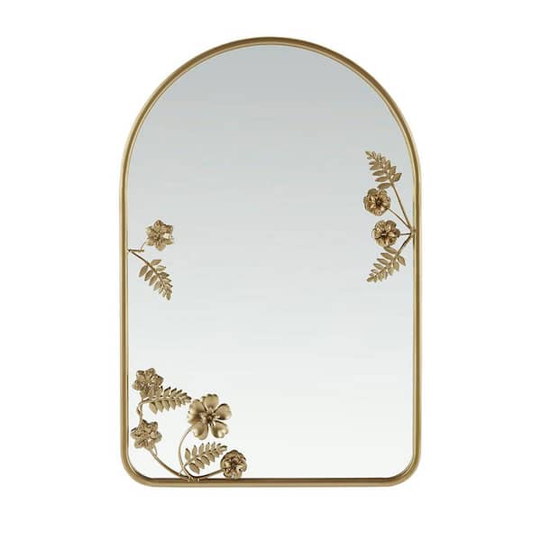 Madison Park Adaline 19.75 in. W x 29.75 in. H Gold Wall Mirror