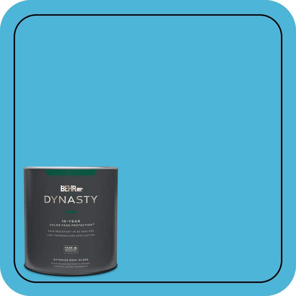 BEHR DYNASTY 1 qt. #P490-4 Aztec Sky Semi-Gloss Enamel Exterior Stain ...