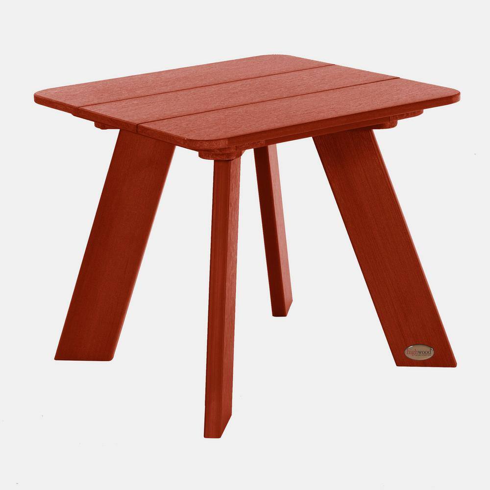 Highwood Italica Modern Outdoor Plastic Side Table ADTBLAD01RED The Home Depot