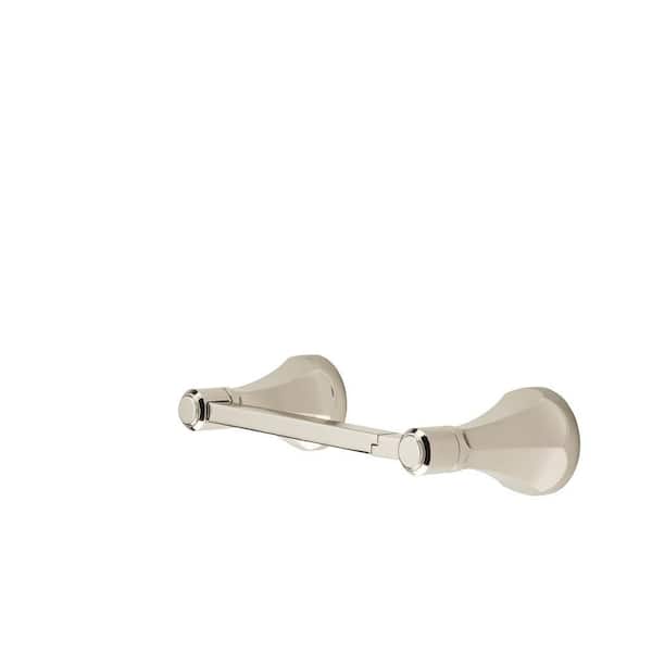 Pfister Arterra Wall Mounted Double Post Toilet Paper Holder in Polished Nickel