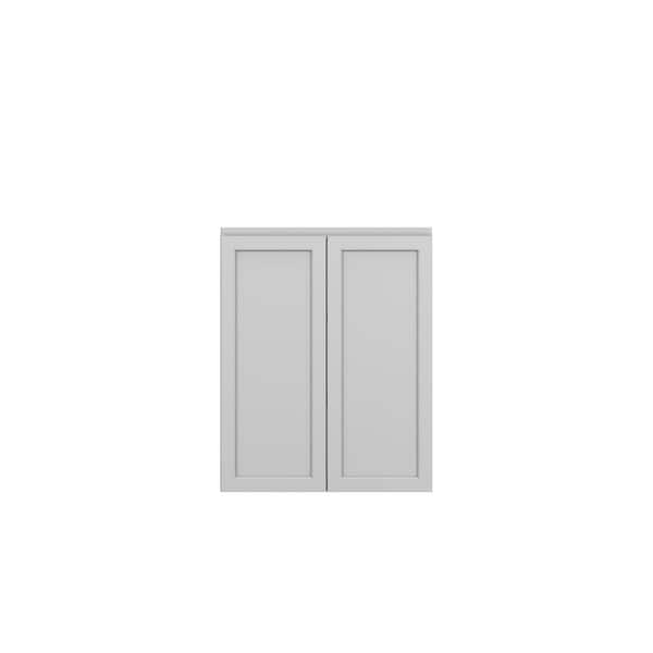 Westport Shaker 30 in. W x 36 in. H x 12 in. D in Painted White Plywood Assembled Wall Cabinet
