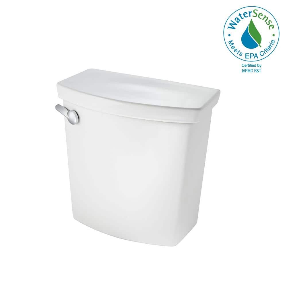 White Vitreous China Dual Flush Toilet Tank