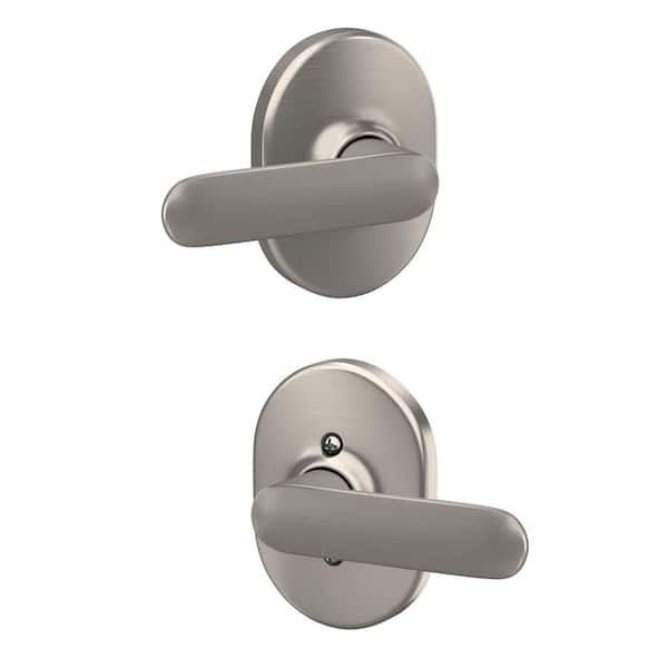 Schlage Davlin Satin Nickel Passage Hall/Closet Door Handle with Remsen Trim