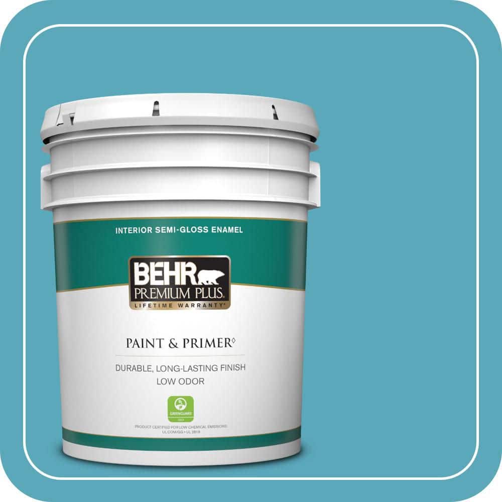 5 Gal. #T15-11 Sonic Blue Semi-Gloss Enamel Low Odor Interior Paint & Primer price history on PriceWatchPro