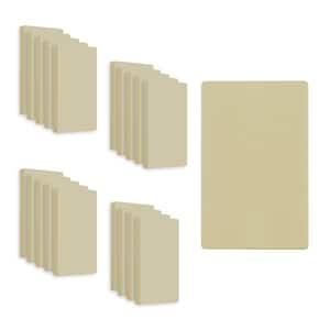 1-Gang Ivory Blank Plate Cover Plastic Screwless Wall Plate (20-Pack)