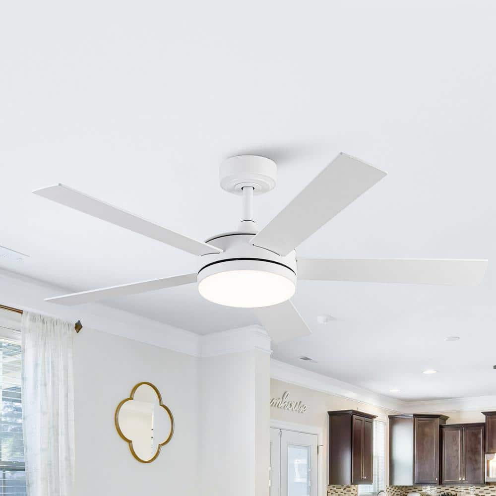 Vaczon 48 Integrated LED Indoor Modern Matte White Ceiling Fan
